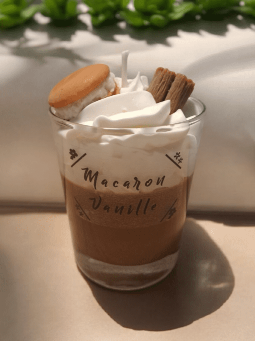 Bougie " Macaron Vanille " 