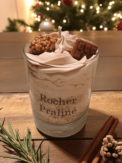 Bougie " Rocher Praliné " 