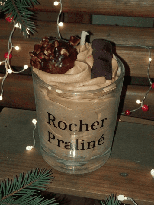 Bougie " Rocher Praliné " 